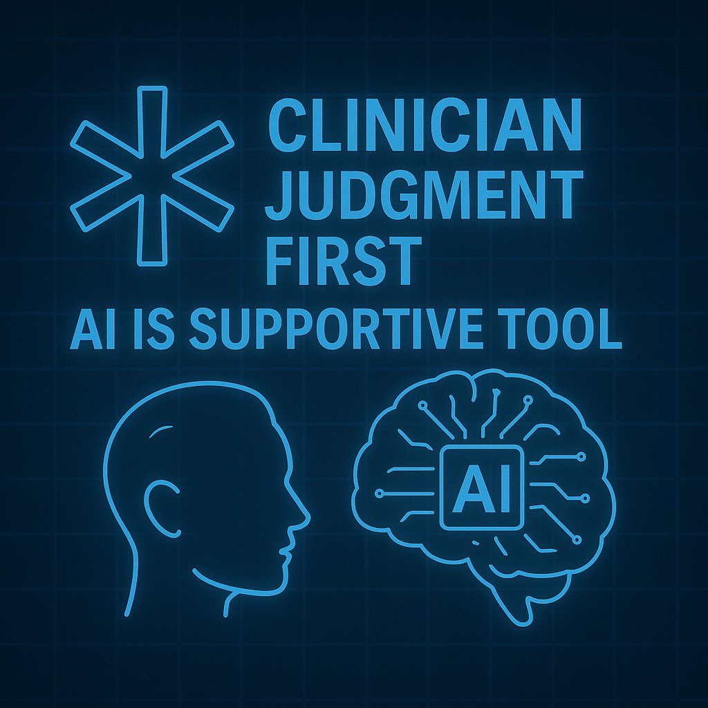 Clinician judgement first